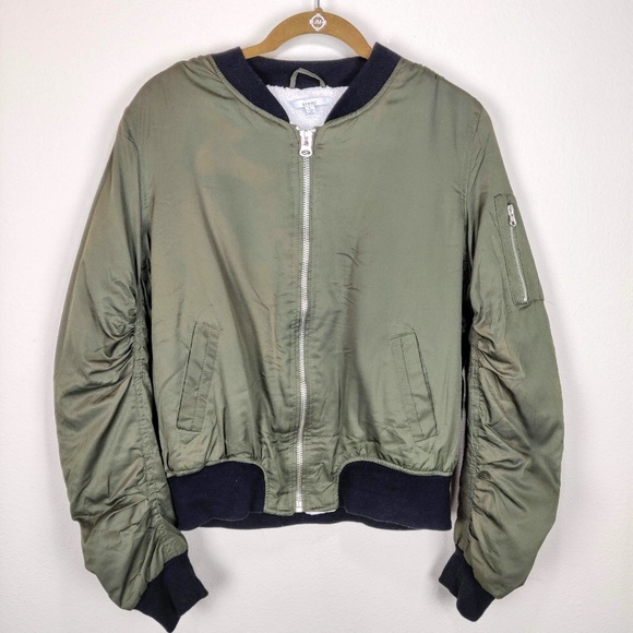 Acemi Jackets & Blazers - acemi Bomber Flight Jacket in Olive Green